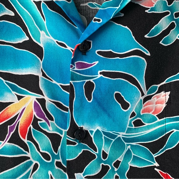 🌴”Hilo Hattie” Men’s Hawaiian Aloha Camp Shirt size L - Picture 7 of 10